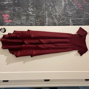 Dark red formal dress- Worn Once- a great quality.
